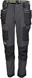 Apache Calgary Mens Work Trousers Slim Fit Black Grey UK 32W 31L - 1