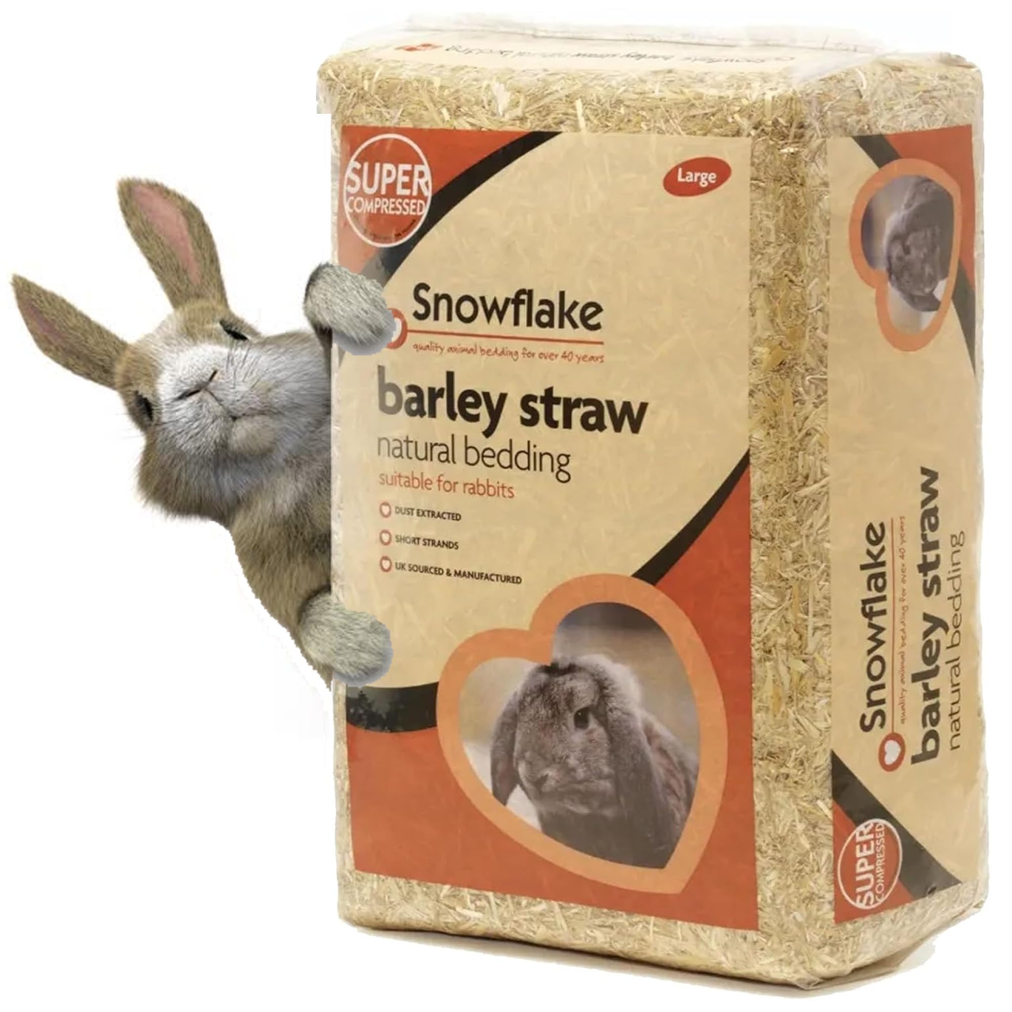Pluto Packaging Extra Soft Barley Snowflake Natural Pet & Animal Bedding