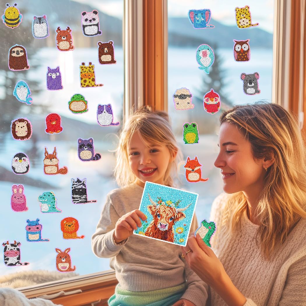 EAPHANT Diamonds Art Kits for Kids, 33 Diamond Stickers and 1 Painting Arts and Crafts Kit for Kids Ages 6-12