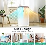 COSTWAY Portable Air Conditioners, 12000 BTU 4 in 1 AC Unit with Cool, Fan, Heat & Dehumidifier, Alexa Voice-Enabled,with WiFi Smart App Control,Cools up to 450 Sq. Ft