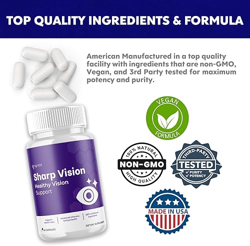 Miniatura 6 de Sharp Vision Capsules, píldoras oficiales de apoyo para la salud ocular SharpVision con todos los ingredientes naturales, suplemento de bienestar de