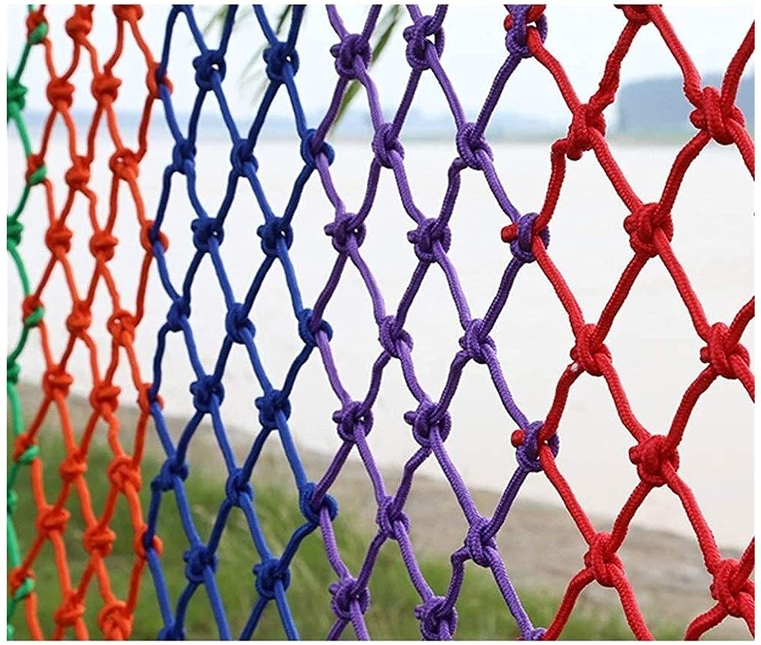 HAPPLiGNLY Rope Net Railing Patios Safety Net, Child Safety Net Color Cargo Net Weave Nylon Protective Net, Garden Swing Outdoor Hammock Playground Decoration Rope Netting (Size : 3x8m(9x26ft