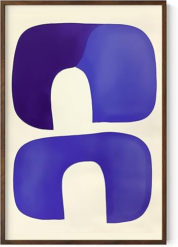 Miniatura 256 de HAUS AND HUES Arte abstracto moderno para pared, arte de sala de estar azul y verde, obra de arte moderna para paredes, imagen minimalista para sala