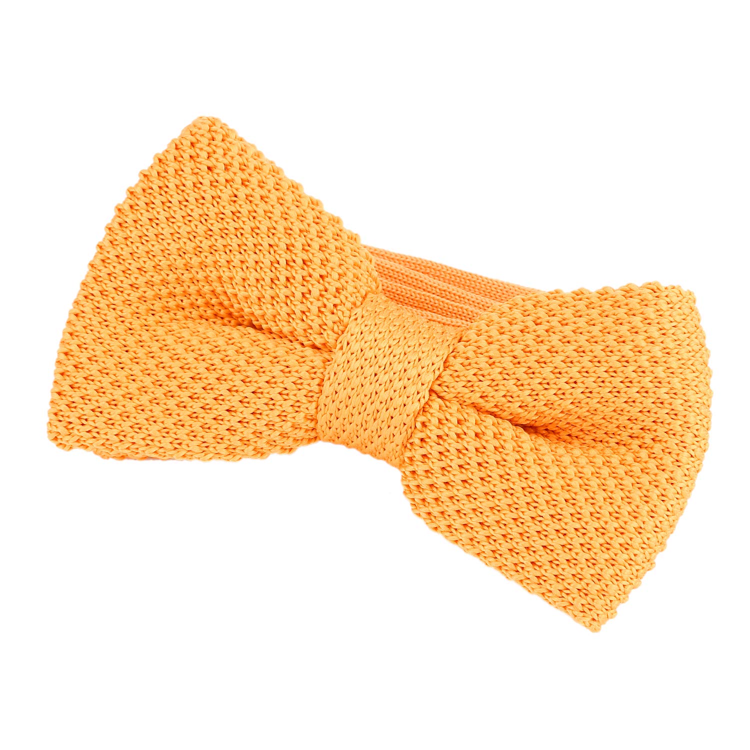 Dondon Men's Yellow Knit Knitted Bow Tie Pre Tied And Adjustable Light