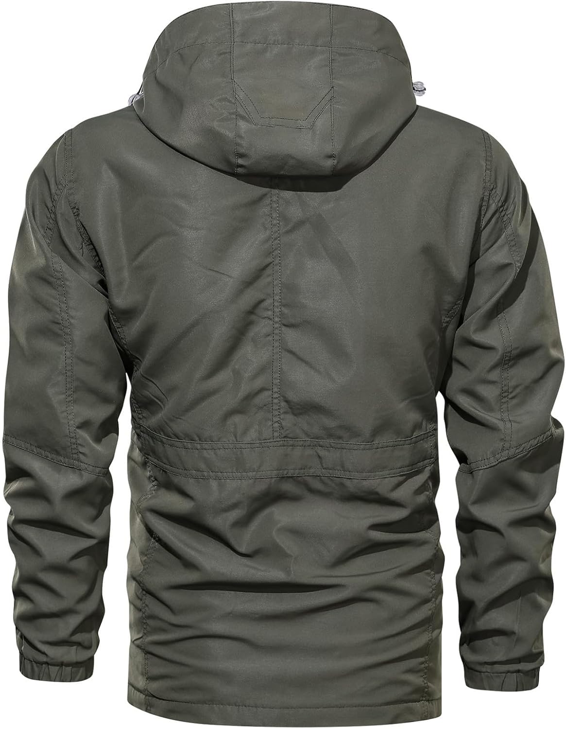 Men's Military Jackets Multi Pockets Casual Workout Outdoor Coat Cotton Lightweight Stand Collar Tactical Jackets