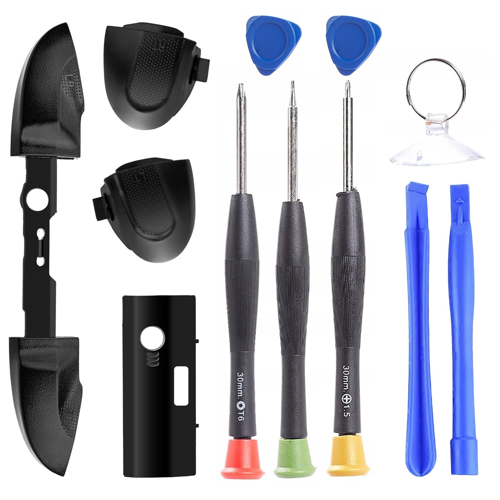Repuestos Para Xbox Series X S, Mandos Para Xbox Series X, Juego De Herramientas Para Reparar Mandos De Xbox, Kit De 8 Piezas Con Destornilladores Y Puntas De Colores, Negro