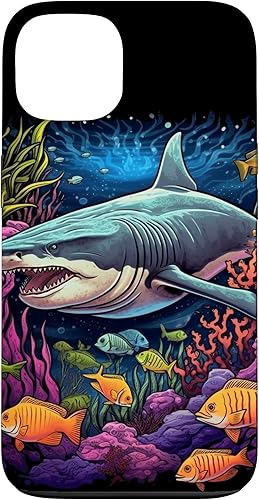 Vista 13 de Funda para iPhone 12/12 Pro Tiger Shark Sea Ocean Underwater Shark Lover