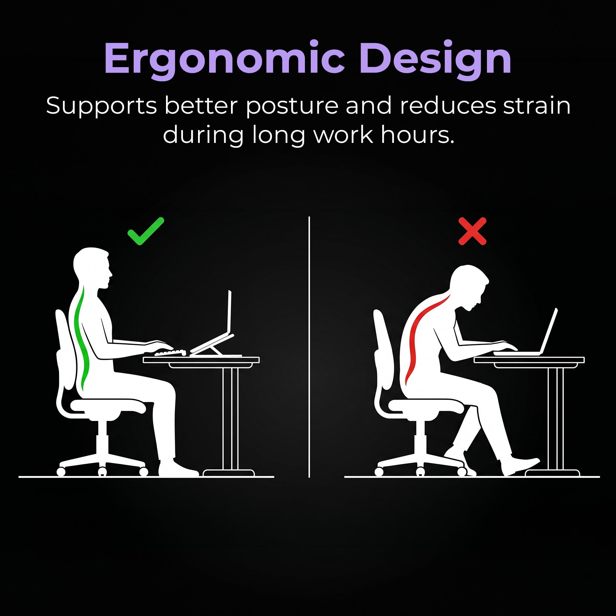 Zebronics NS2000 Plus Laptop Stand, Supports Up to 17-Inch Laptops, 5kg Load Capacity, 7-Level Adjustable Height, Ergonomic Foldable Design, Anti-Slip Silicone Pads (Gun Grey) — Amazon image 5