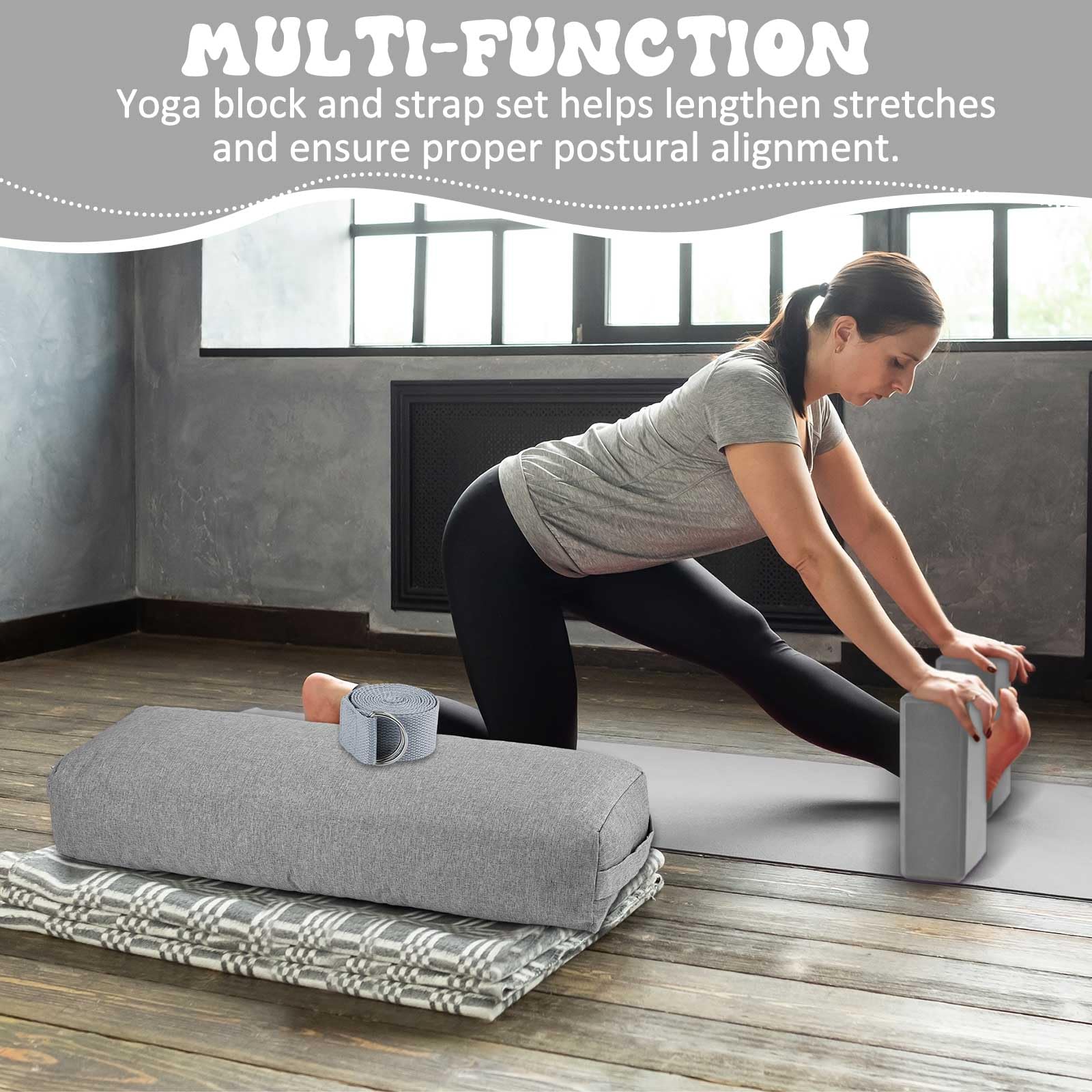 Bolster & Block Yoga Prop Set