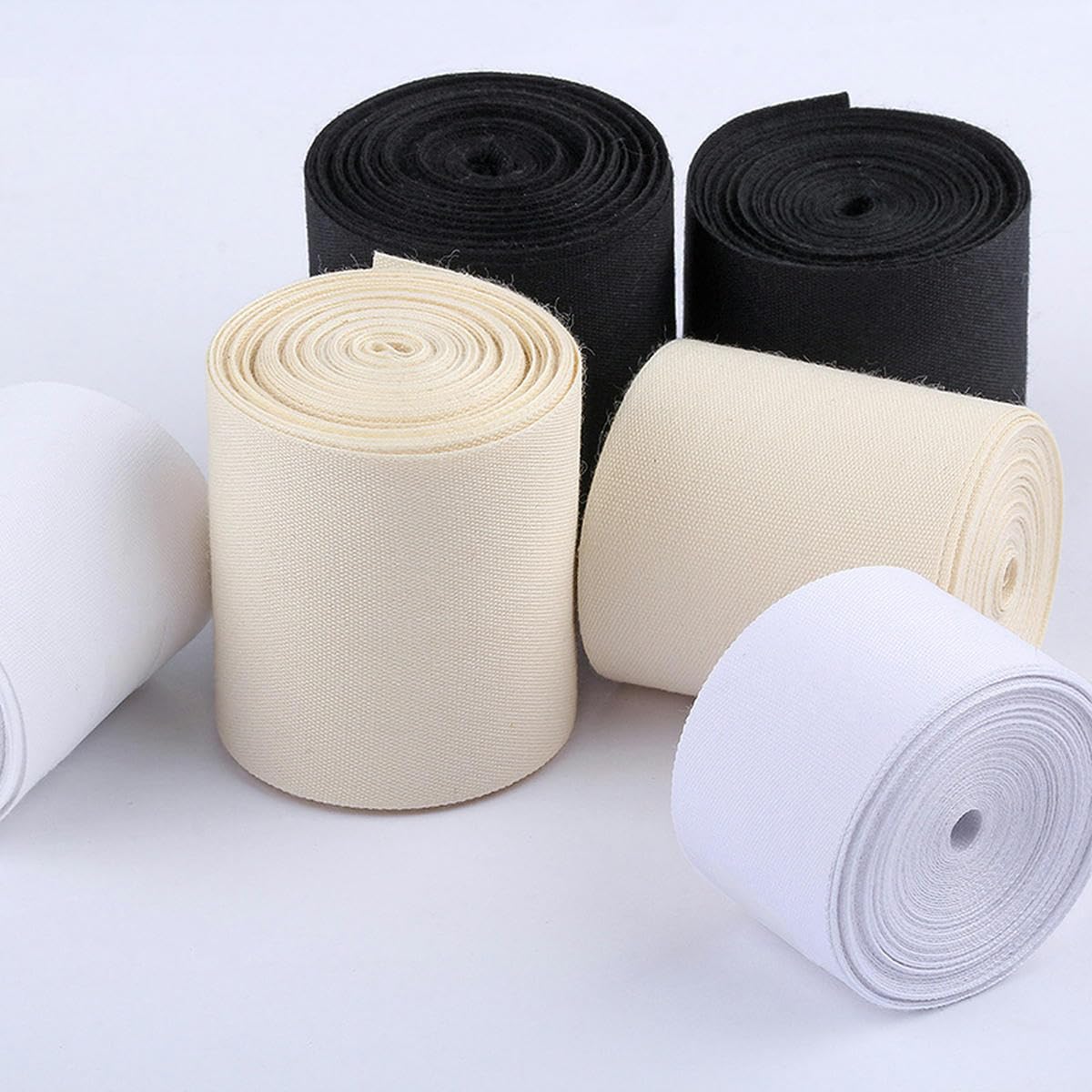 100 yardas 10/15/20/25/30/35 mm Bolsa de algodón de alta tenacidad Cintas con etiquetas Cinta de coser Encuadernación al bies Manualidades DIY-BEIGE-20MMX100YARD
