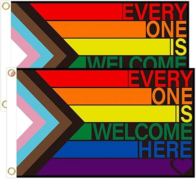 2 pcs Rainbow Gay Pride LGBTQ+ Flag, 3x5ft Progress Gay Pride Banner for LGBT Party Parades, Carnivals, Festival Decorations and Celebrations Outdoor Indoor Community Decor