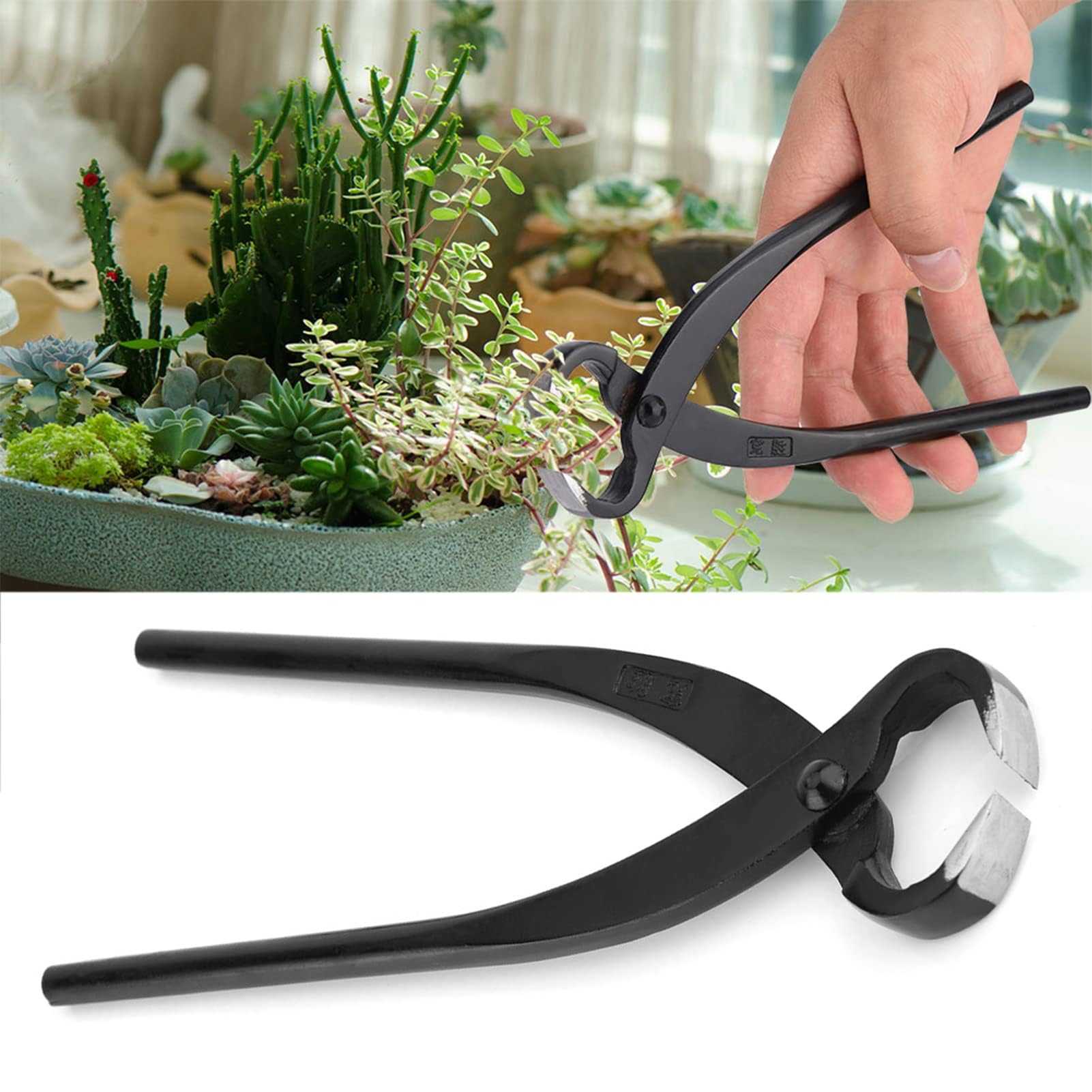 Bonsai Sécateur Feuilles Bonsaï Outil d'élagage d'arbre bonsaï 20cm manganèse acier alliage pinces outils cisaillement Bonsai jardinage débutants Jardin Branche Outils Cise (205mm Coupeur)