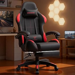 LUCKRACER ゲーミングチェア ファブリック 人間工学 腰痛対策 椅子 イス 90°~135°リクライニング テレワーク pcチェア デスクチェア 蒸れない 夏でも涼しい ソファーの座り心地 (DarkRed)