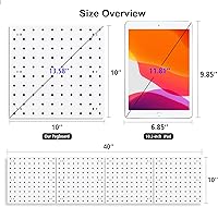 Vista 6 de Paneles organizadores de pared con tablero perforado, multihabitación, fácil de instalar (4 unidades)