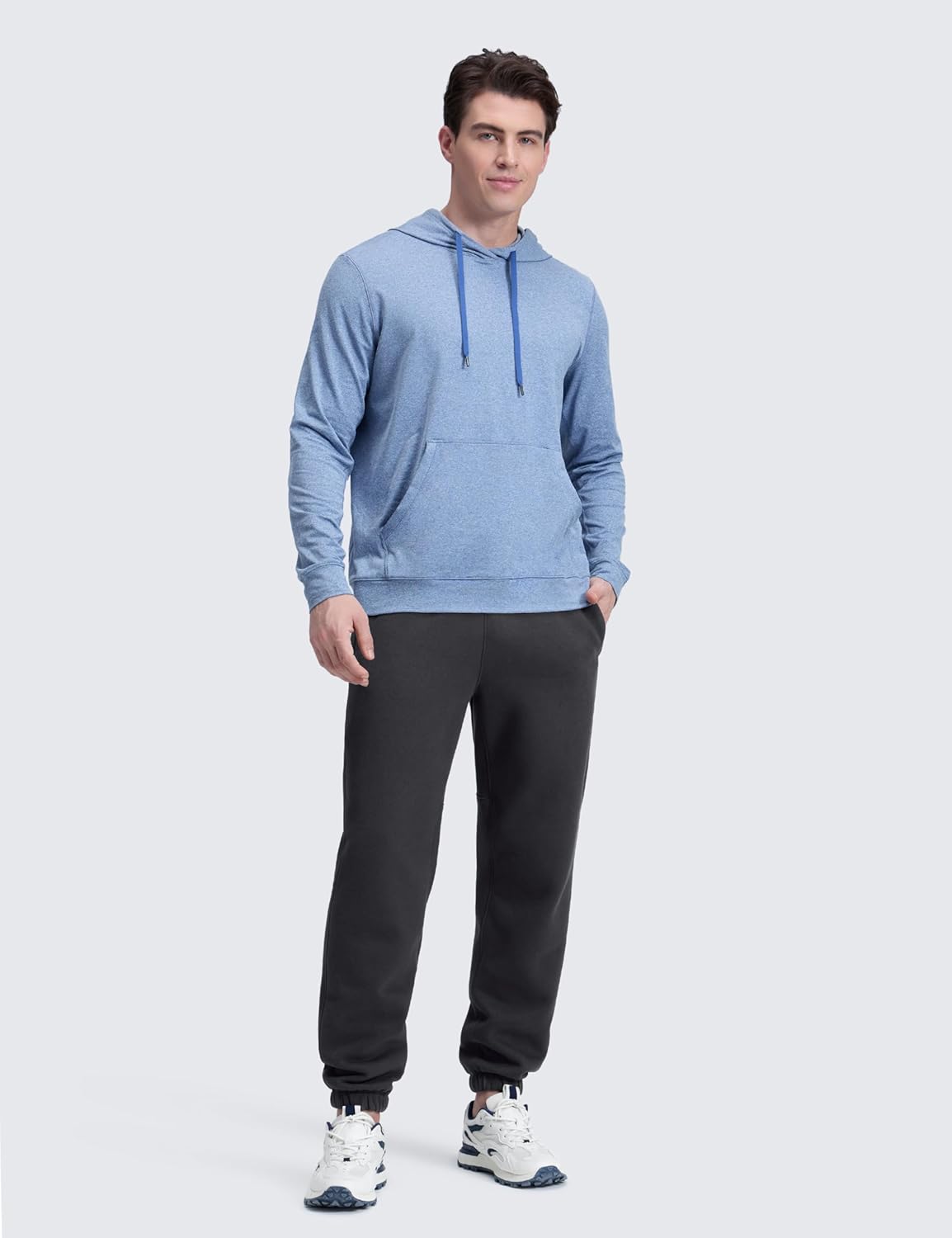 CRZ YOGA Cotton Fleece Lined Sweatpants for Men 30" - Classic Fit Casual Lounge Cozy Sweat Pants Joggers with Zipper Pockets - Image 3