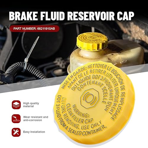 Miniatura 2 de LIRU - Tapa de depósito de líquido de frenos de cilindro maestro para Jeep Wrangler Compass cherokee, para Chrysler Pacifica