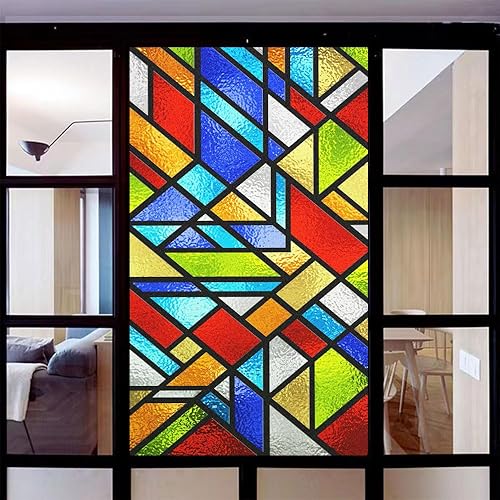 Miniatura 2 de Película decorativa de privacidad para ventana, estilo iglesia, sin pegamento, película de vidrio estática, para control de calor, para oficina en