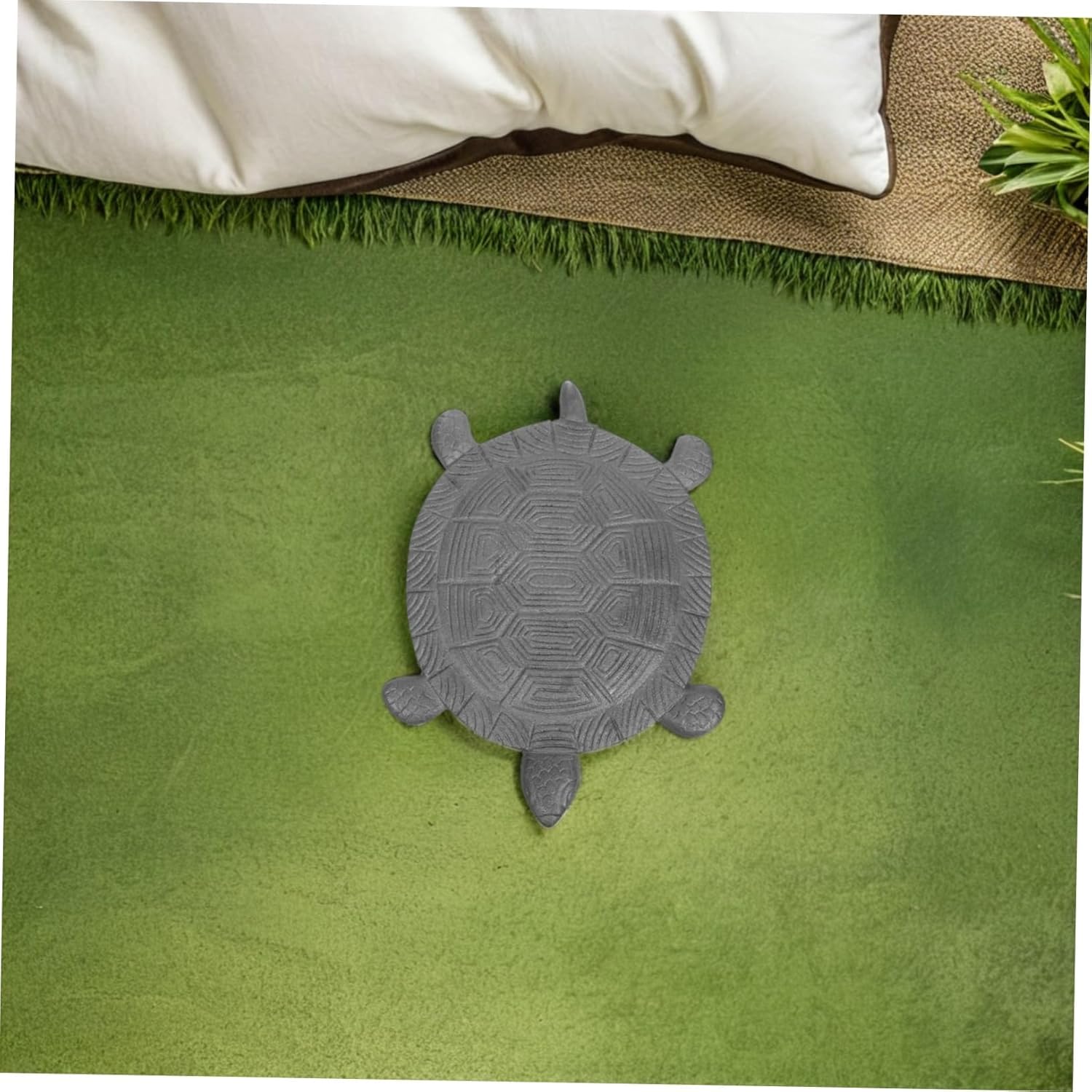 Hemoton Turtle Garden Stepping Stone Decorative Cast Iron Turtle Figurine for Outdoor Walkways Patios and Gardens Weather Resistant Easy Installation Unique Design