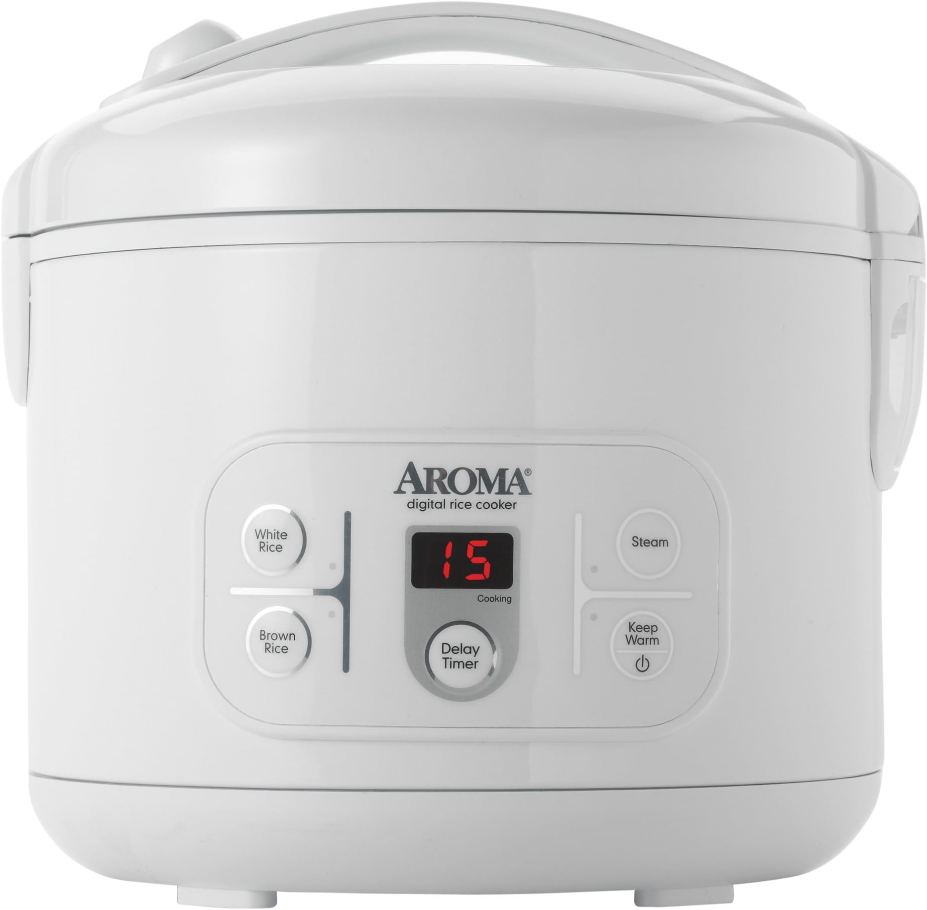 Aroma Housewares ARC-996 6-Cup (Uncooked) 12-Cup (Cooked) Digital Rice Cooker and Food Steamer, White