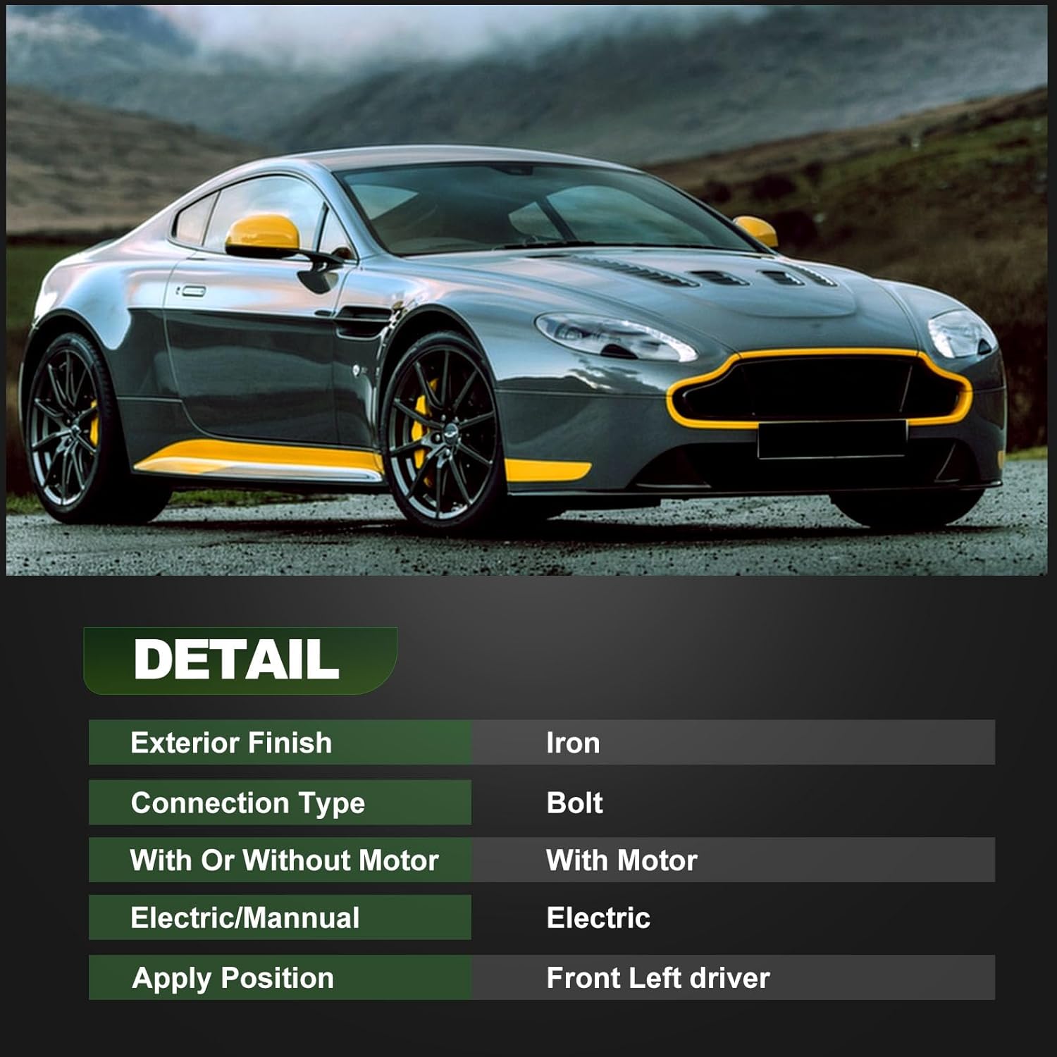 SCITOO Front Left Driver Side Power Window Regulator With Motor Replacement for 2002-2005 for Mini Cooper