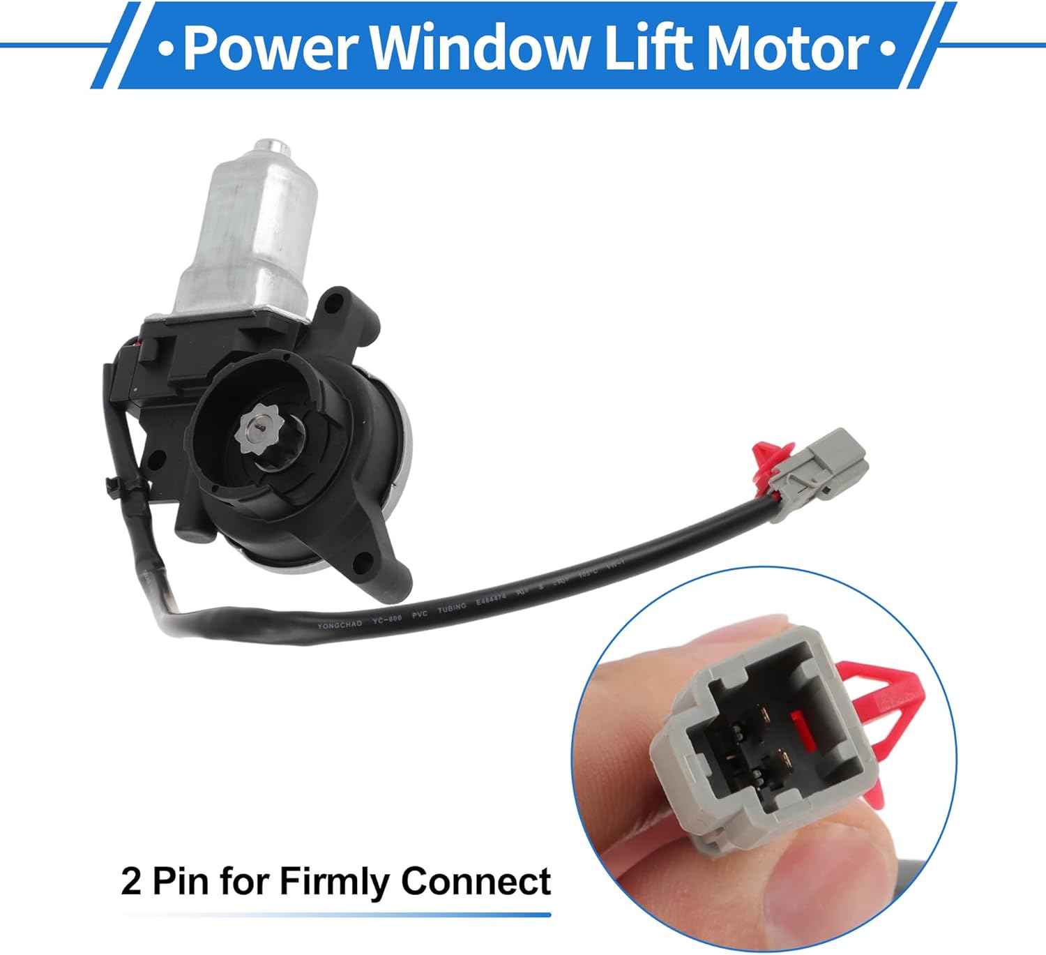 Rear Left Driver Side Power Window Regulator Lift Motor for Honda Civic 2001-2005 No.742837/389114 2 Pins Car Window Glass Lift Motor
