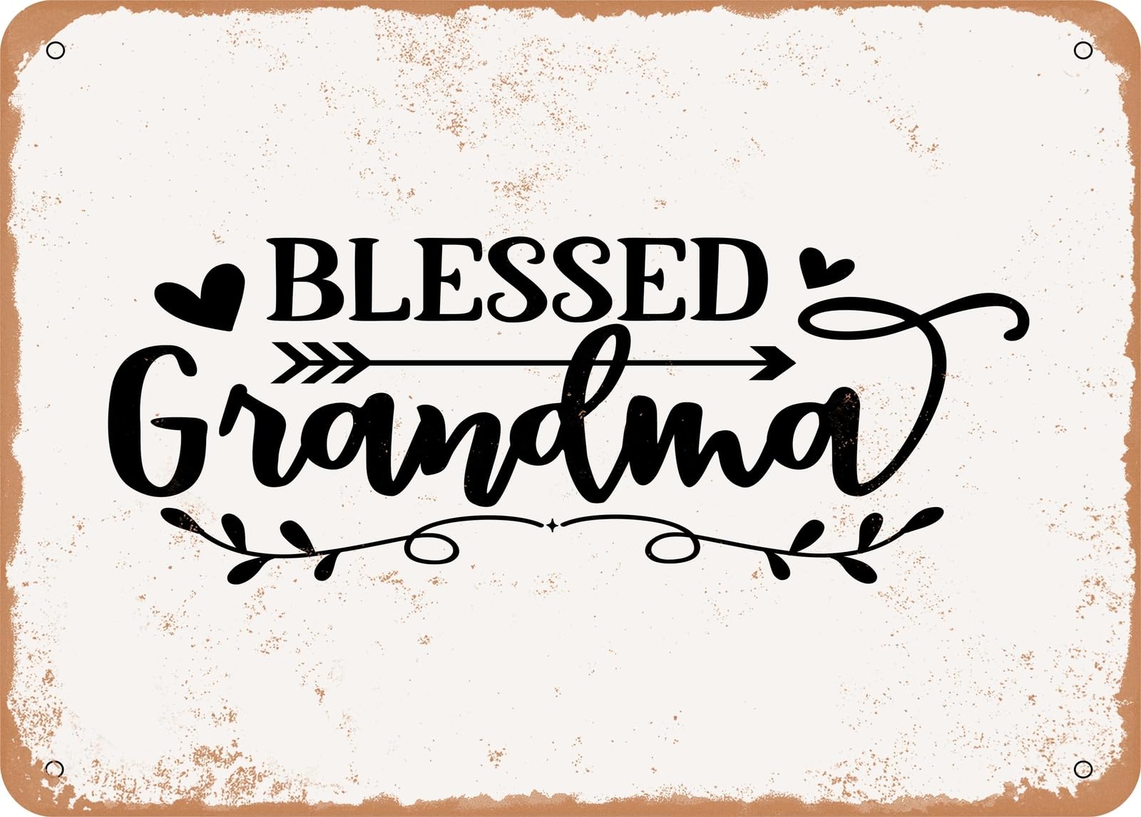 Metal Sign - Blessed Grandma - Vintage Look Sign home decor