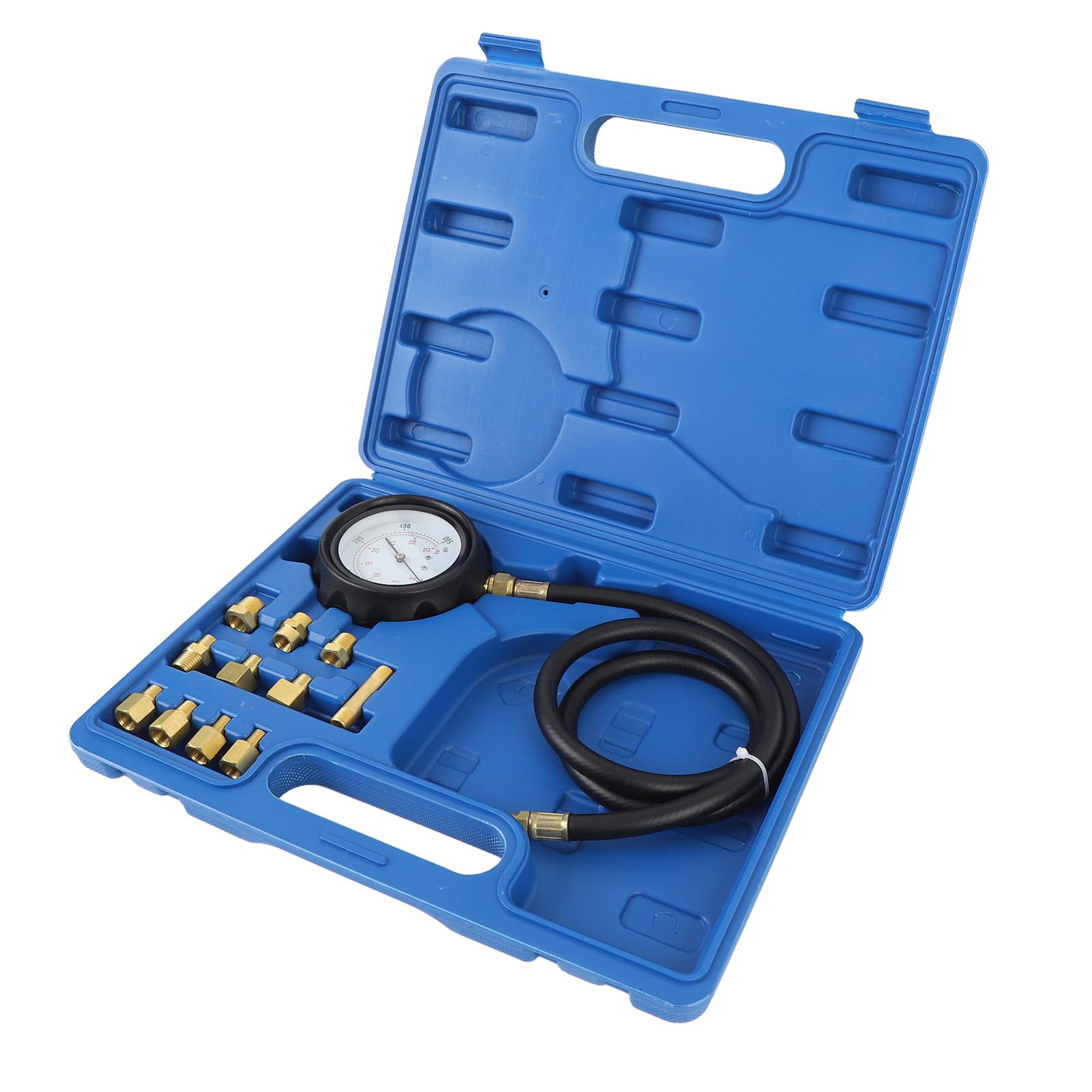 AMONIDA Manometro Olio, Strumento Diagnostico Motore Tester Pressione Olio 0-500psi con Adattatori in Ottone per Auto Camion Moto ATV, 0-500psi