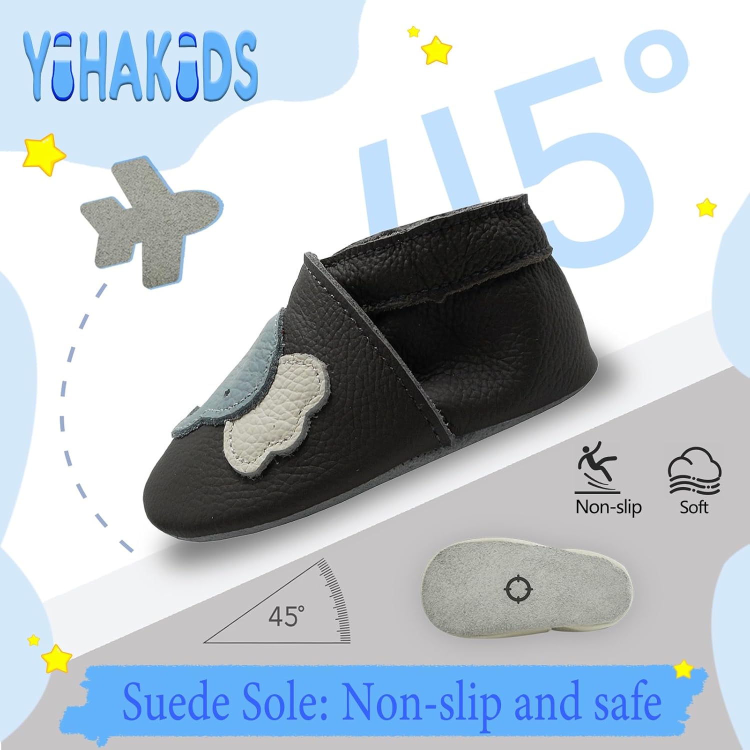 YIHAKIDS Soft Sole Baby Girls Boys Shoes Infant Toddler Leather Moccasins Slippers First Walker Crib Shoes Unisex - Image 3
