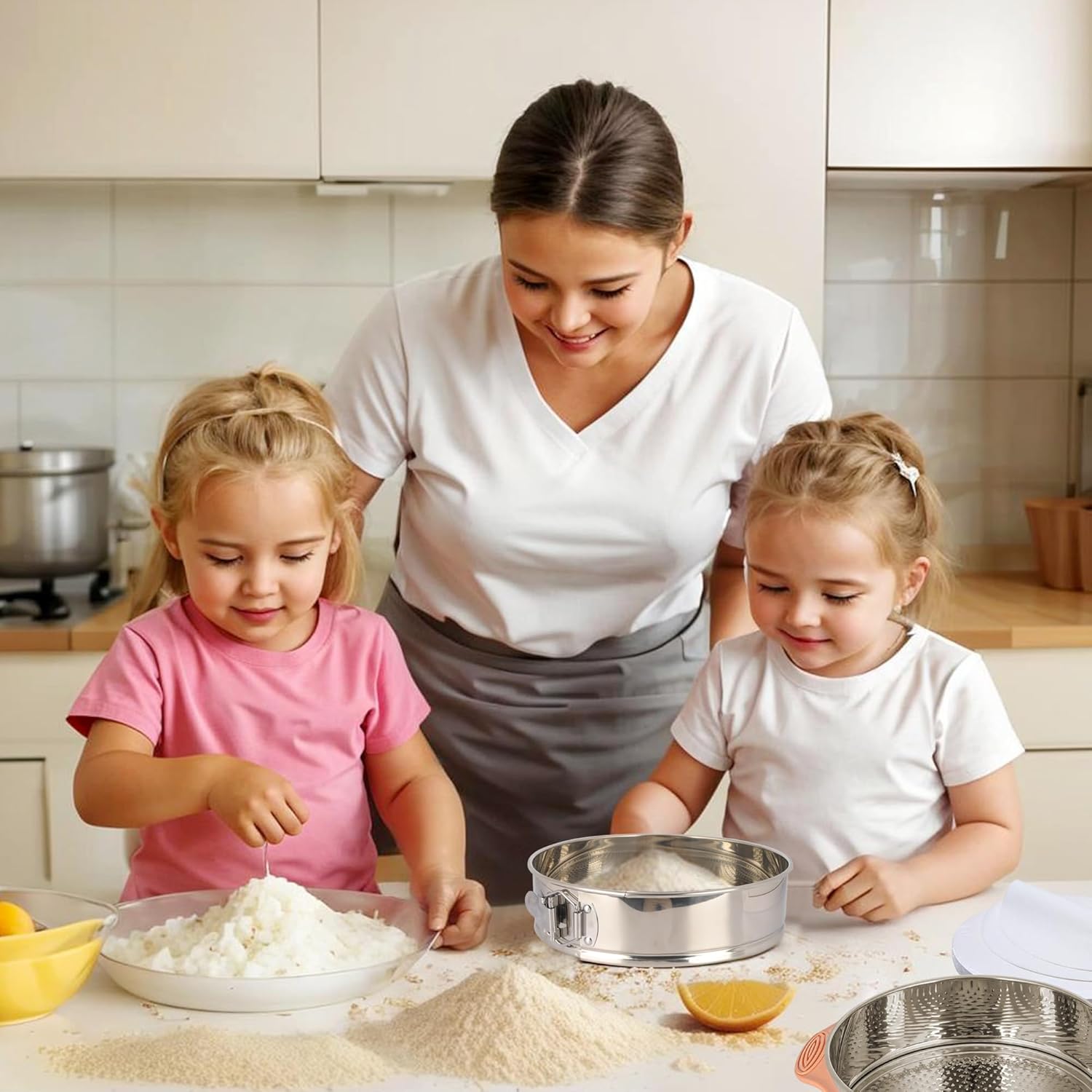 7, 9 Inch Springform Pan, Nonstick 304 Stainless Steel Cake Pans with Removable Bottom, Leakproof Springform Pan for Cheesecake with Silicone Pans Protector & 50PCS Parchment Paper, Dishwasher Safe - Image 8