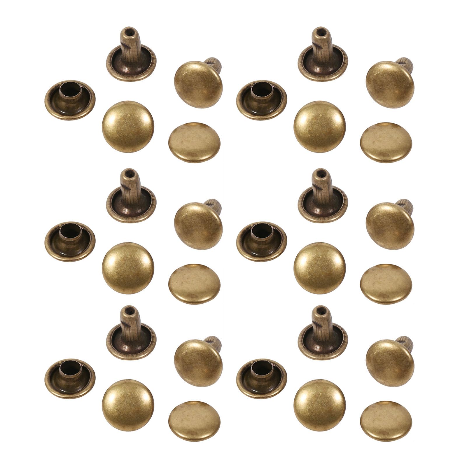 Borchie In Metallo Per Pelle - 100 Pezzi 8x8mm, Kit Con Attrezzi Per Fissaggio - Foto 4