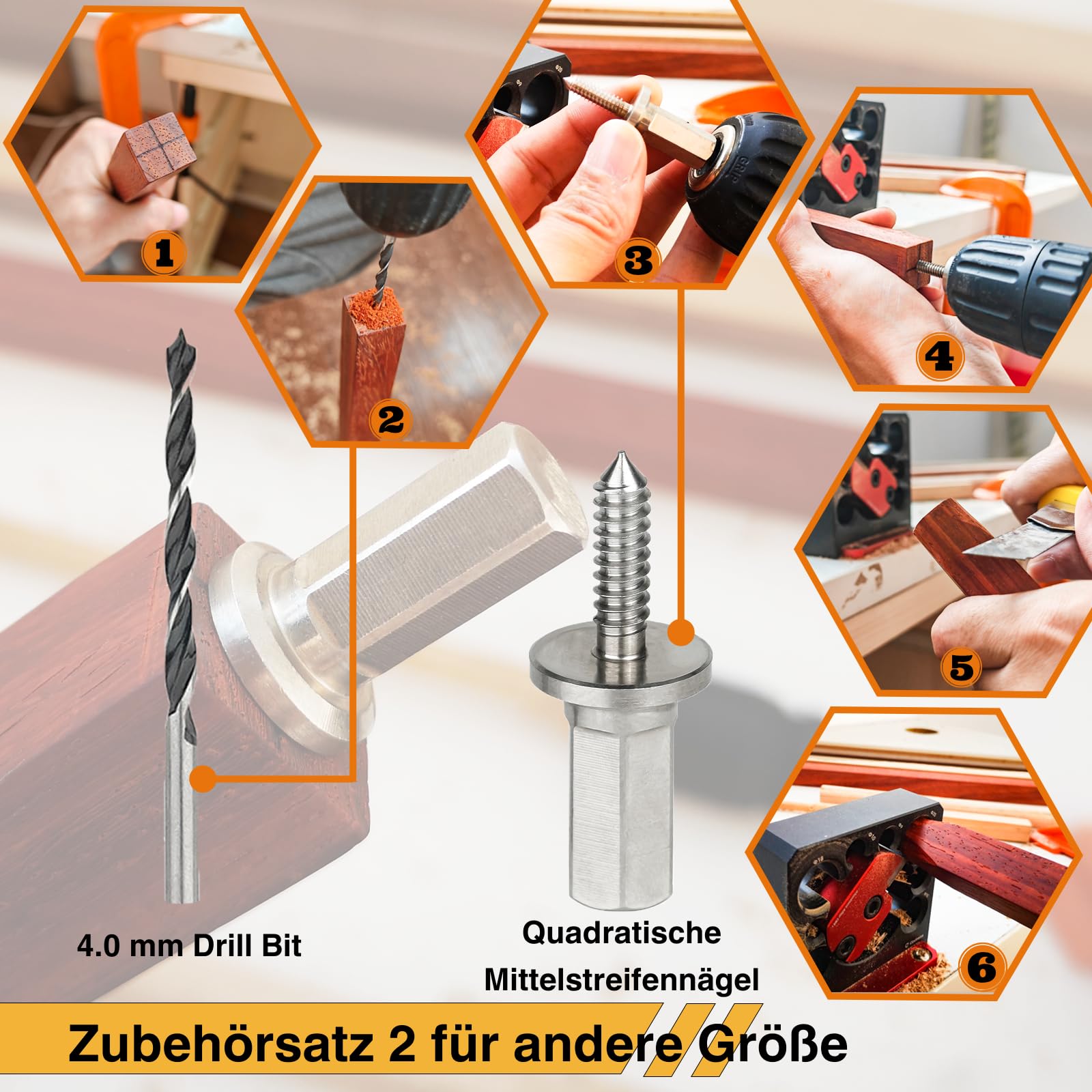 Dowel Maker, Adjustable Dübel Jig Holzdübel und Rundstab-Macher