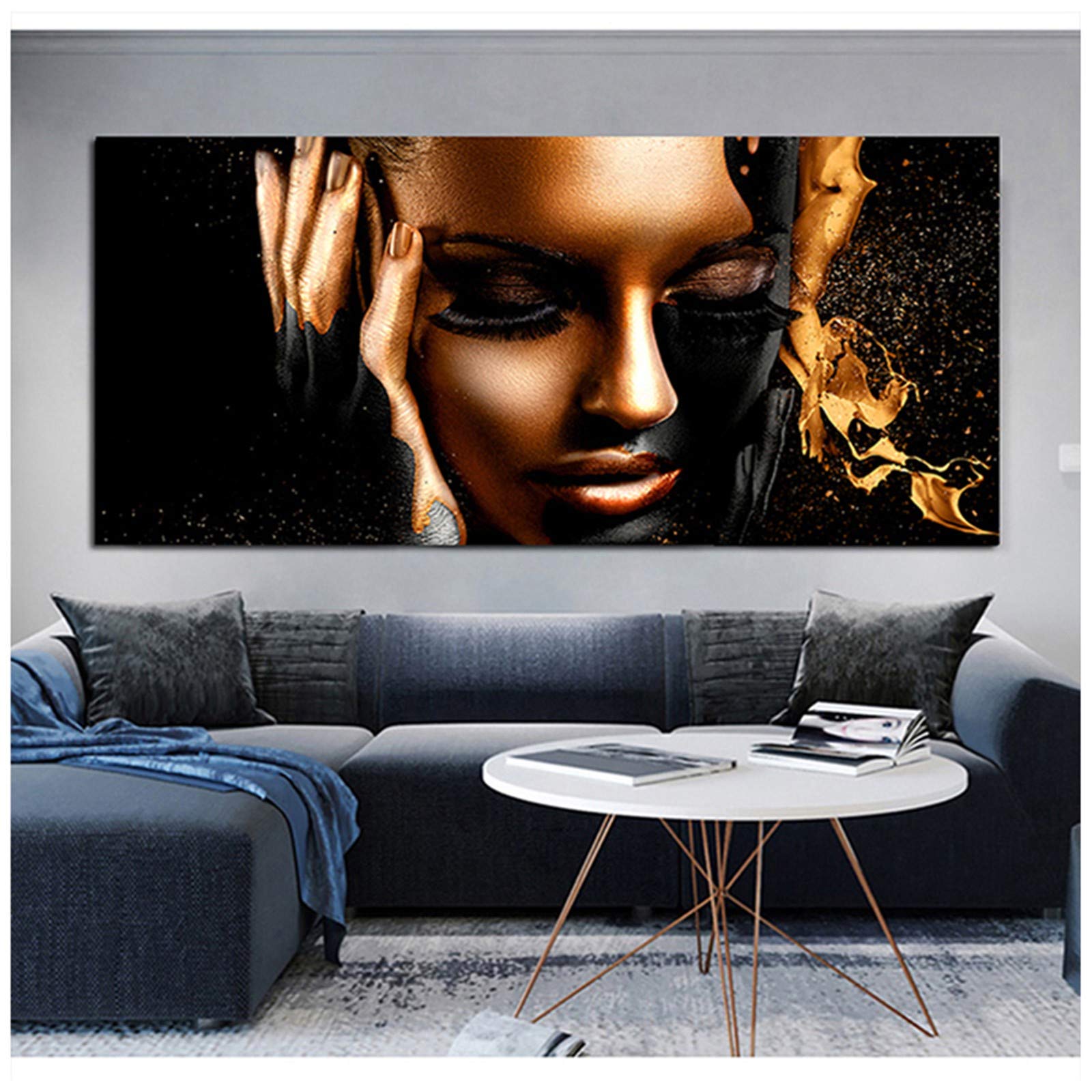 Peinture diamant complet kit grand format 70x200cm broderie diamant femme africaine strass carré