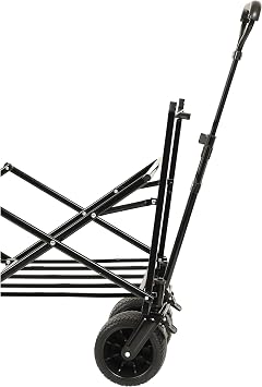 LifeSky Collapsible Wagon with Canopy 480Lbs Capacity Foldable Wagon with Protective Cover & 7 Inch All-Terrain Wheels - Large Storage Cart for Young Parents & Baby Outdoor Activities in Community Pa
