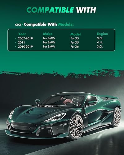 Miniatura 5 de SCITOO D1294 D1042 Kit de pastillas de freno semimetálicas delanteras y traseras de repuesto para BMW X5 2007-2017, para BMW X6 2010-2017