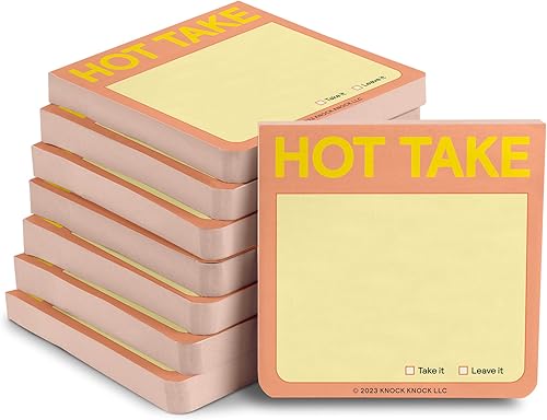 Miniatura 6 de 1 bloc de notas adhesivas Knock Knock Hot Take, 3 x 3 pulgadas cada uno