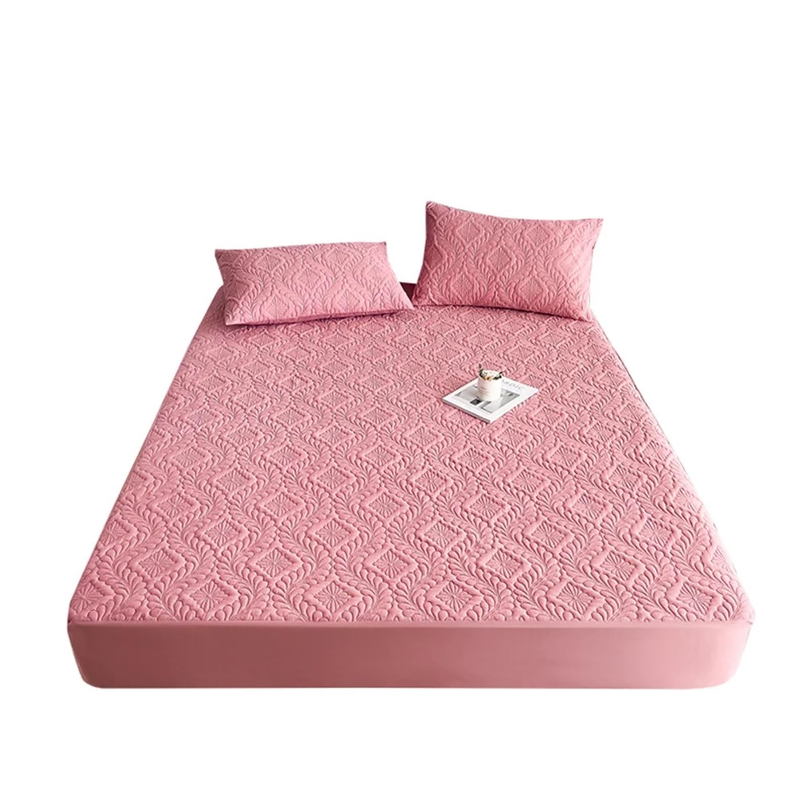 Funda Colchon Impermeable Funda de colchón Impermeable Acolchada, Ropa de Cama en Relieve, Protector de colchón, Sábana Ajustable, sin Funda de Almohada(Style 07,90x200x30cm)