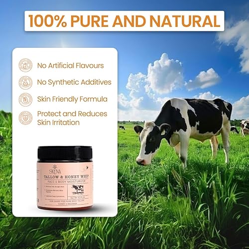 Miniatura 2 de Sarga de carne batida para la piel  100% alimentado con pasto  Hidratante totalmente natural para rostro y cuerpo  Rico en vitaminas A, D, E y K