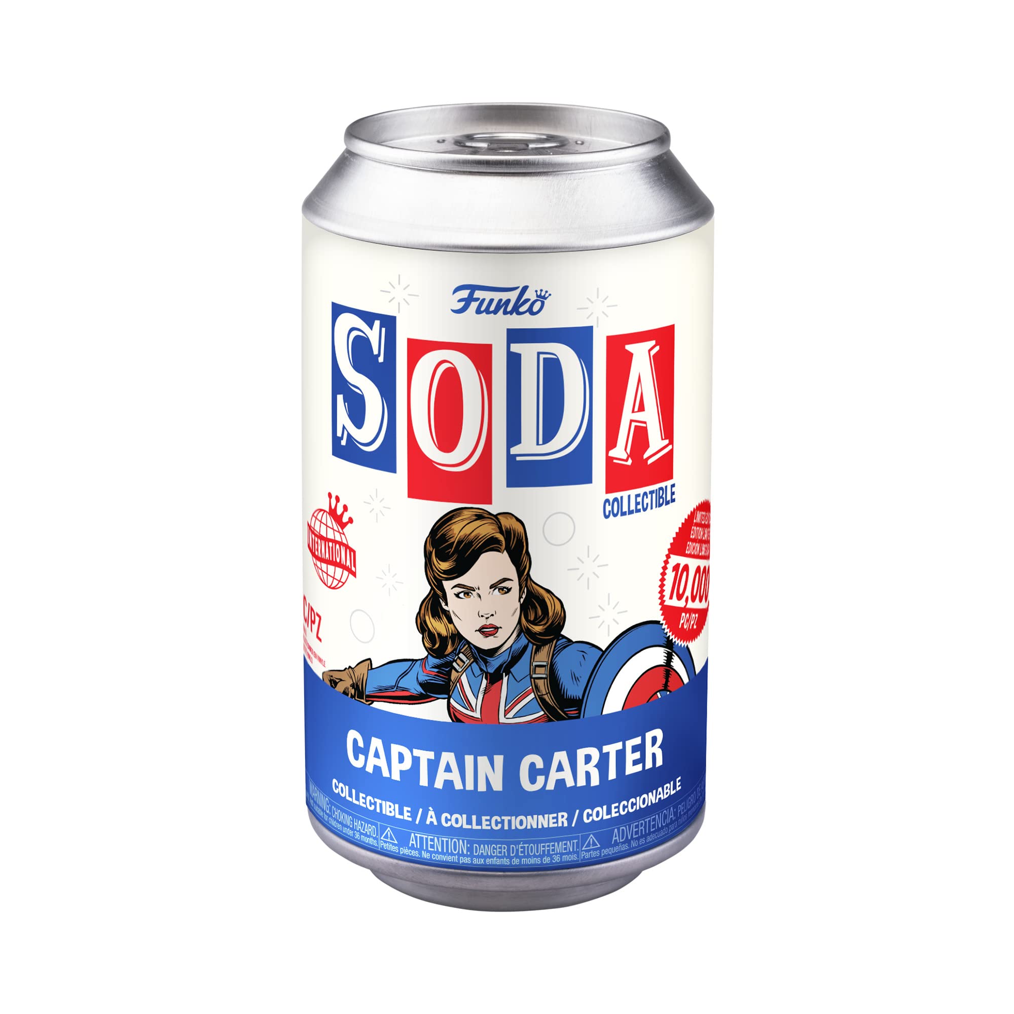 Funko Vinyl SODA, Agent Carter, Captain Carter, 1/6 Odds for Rare Chase Variant, Marvel What If, Sammelfigur, Geschenkidee, Offizielle Merchandise, Spielwaren für Kinder & Erwachsen Funko Vinyl SODA, Agent Carter, Captain Carter, 1/6 Odds for Rare Chase Variant, Marvel What If, Sammelfigur, Geschenkidee, Offizielle Merchandise, Spielwaren für Kinder & Erwachsen