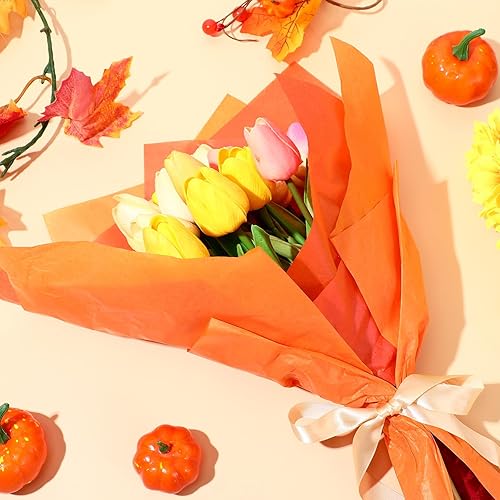 Miniatura 22 de Teling 500 hojas de papel de seda kraft para bolsas de regalo de 14 x 20 pulgadas, papel de seda a granel para bodas de otoño, cumpleaños