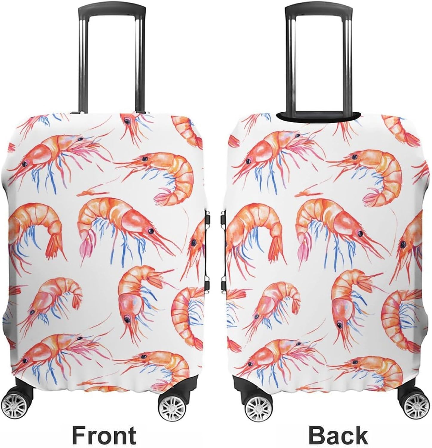 Cute Shrimps Suitcase Covers for Luggage Carry On Cover Travel Accessories Fit 19-32 Inch image 3