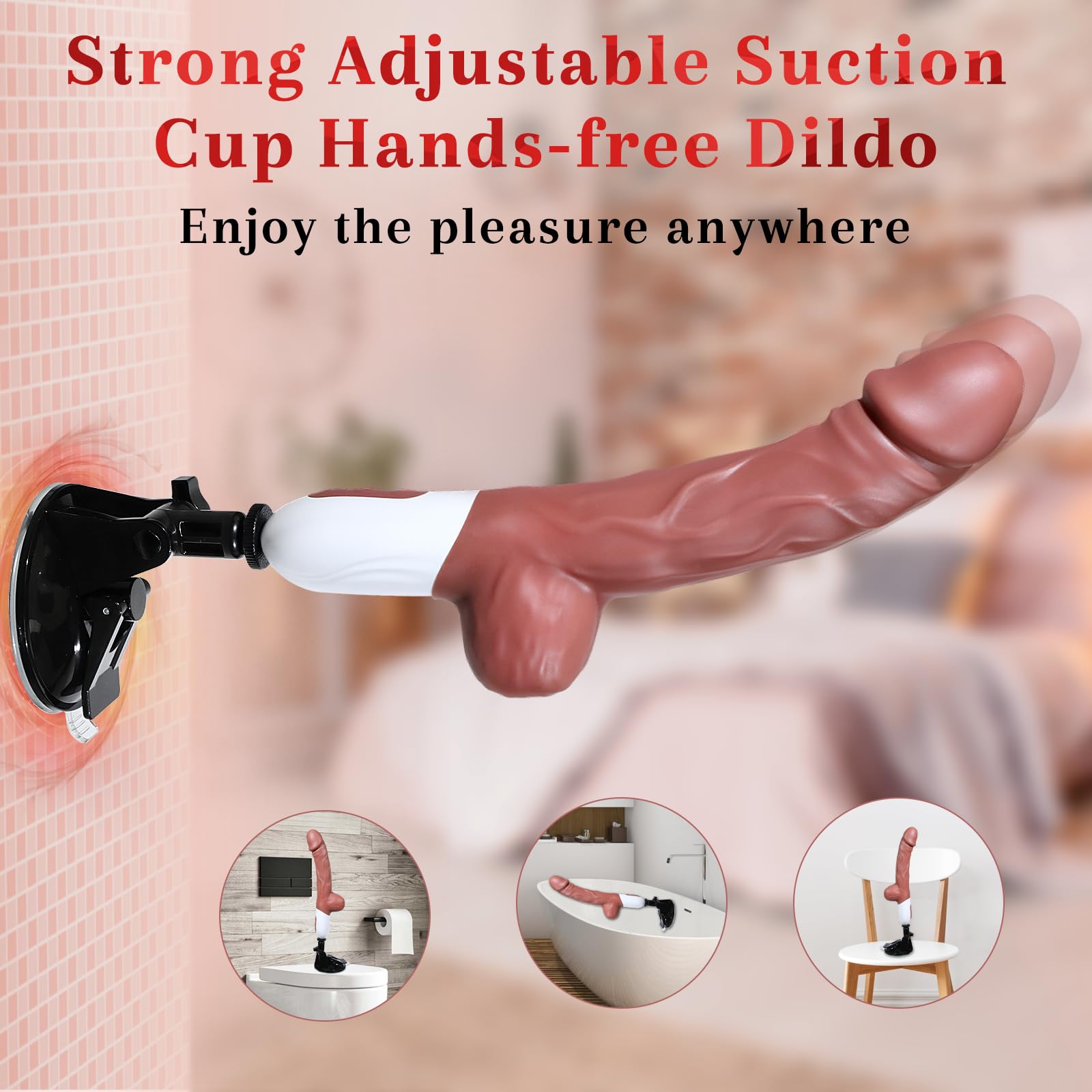 Dildo Realistici Vibratore Portatile Sex Toys per Donne Uomini Coppie, Giocattolo Sessuale Dildo Anale in Silicone con 10 Vibrazioni 10 Spinte e Rotazioni, Vibratori Femminili Giocattoli per Donne