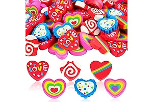 40-Piece Valentine's Erasers: Sweetheart Smooches for Your Pencil's Boo-Boos