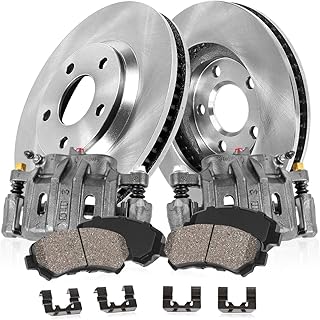 Callahan Brake Parts Kit for Chrysler Aspen 07-09 Dodge Durango 04-09 Dodge Ram 1500 02-10 Ram 1500 11-18 Ram 1500 Classic 19-21 Rear Brake Rotors Brake Pads Calipers EBYK027582
