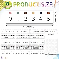 Vista 2 de Number Line Bulletin Board Border, 0-100 Number Line for Classroom Wall Decor, Math Bulletin Board Border Classroom Decoration(Boho)