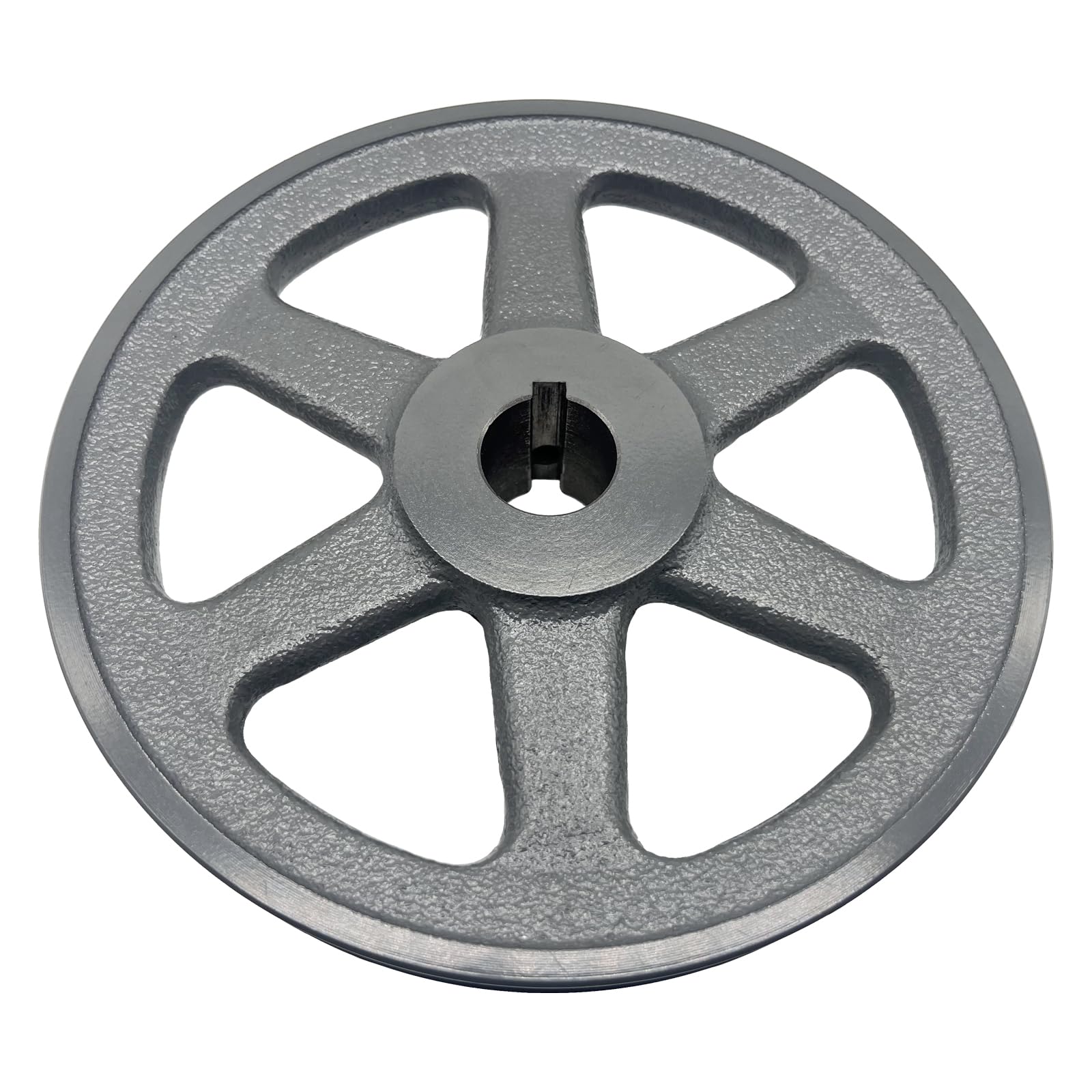 AK74-1 V Polea de correa, diámetro exterior de 7.25 pulgadas, orificio de 1 pulgada, material de hierro fundido, polea de motor de ranura única AK para correas "4L" o "A" o "3L"
