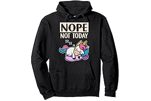 Lazy Unicorn Gift Nope Not Today Unicorn Pullover Hoodie for Women