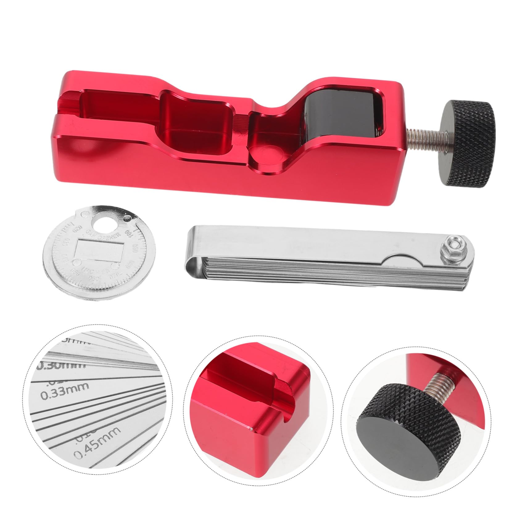 SOIMISS Strumenti per Candele di Accensione per Auto Kit di Riparazione Filettature Maschi Misuratore di Distanza Misuratori di Spessore delle Valvole Utensile per Regolazione