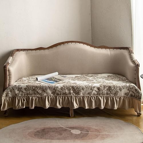 Miniatura 2 de vctops Funda de sofá con volantes de campo francés con estampado botánico de plantas, funda antideslizante para sofá, protector de muebles de