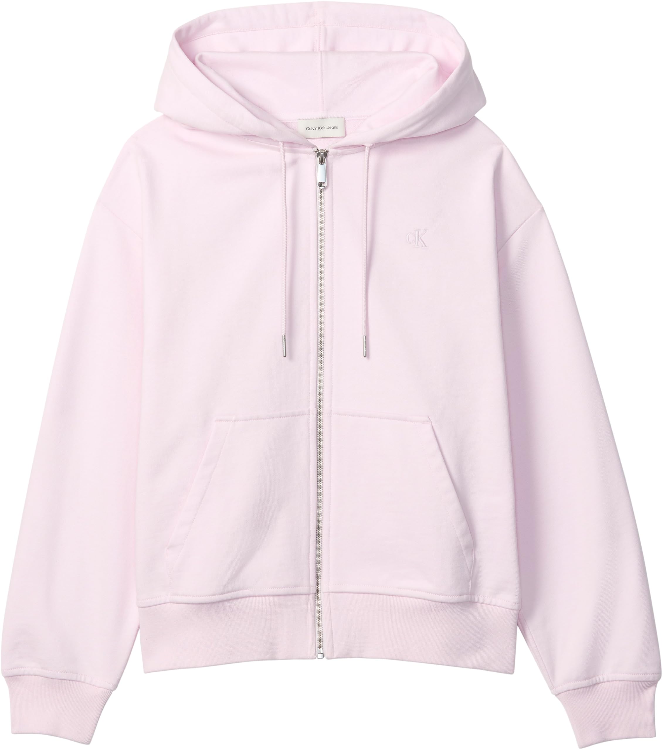 Calvin Klein Sweat à Capuche avec Fermeture Éclair Femme Archive Logo French Terry avec Capuche