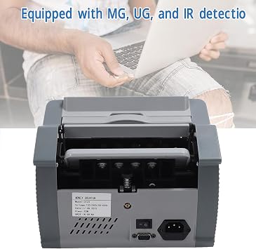 Money Counter Machine,High Speed MG UG IR Banknote Bill Detector with LCD Display Counterfeit Detection Bill Counter Cash Counter Money Counterfeit Detector for Store Mall (#3)